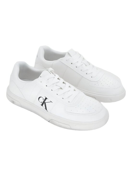 Calvin Klein Men\'s Gliano Round Toe Casual Sneakers White US 8M EU 41